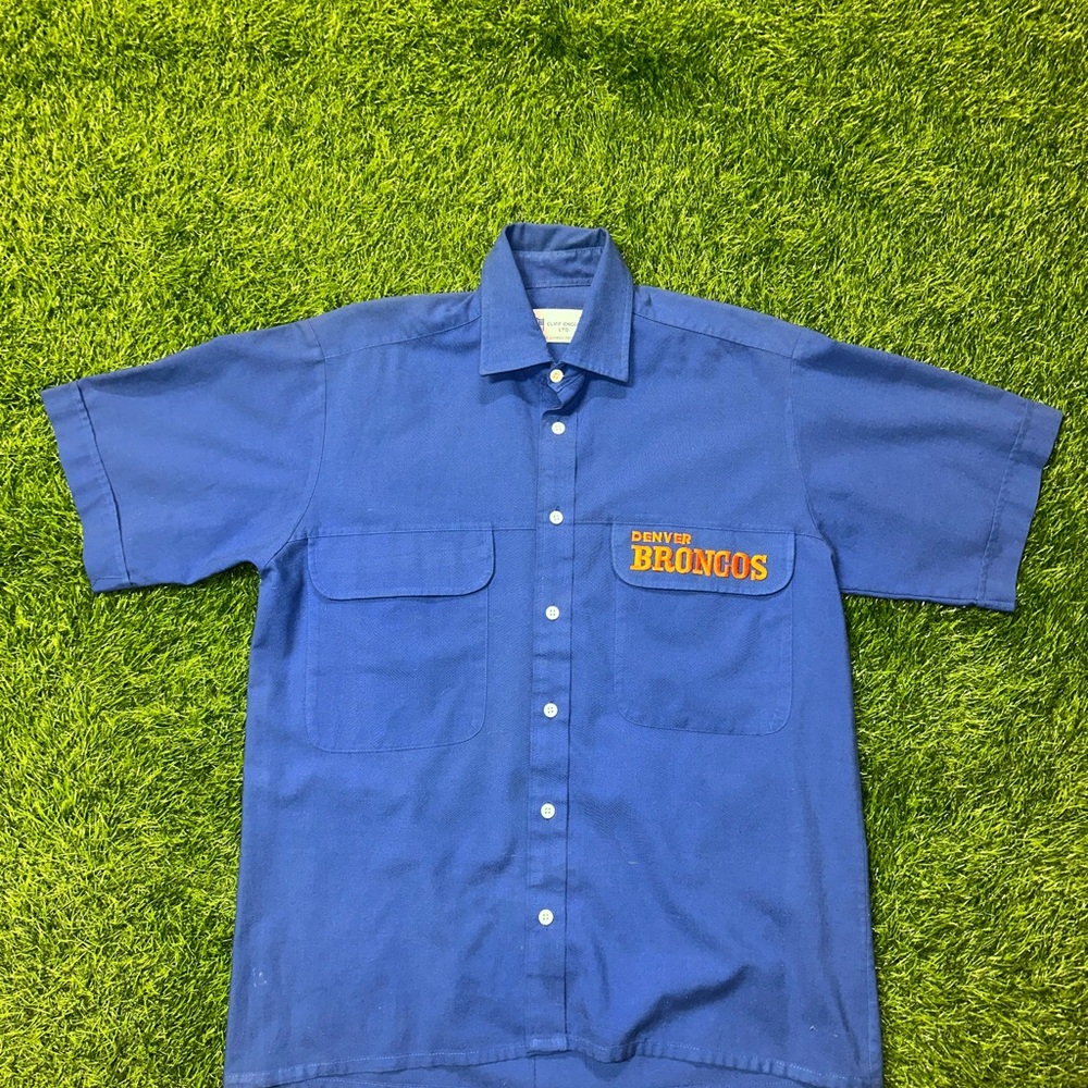 Vintage nfl cliff engle Denver broncos polo shirt size small